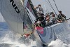 America's Cup Valencia Louis Vuitton Act 12<br>NZL 84 gets ready to round the Top Mark with Jeremy Lomas on the bow.<br>�Bob Grieser/outsideimages.co.nz<br><br>