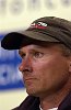 Alinghi wins the Louis Vuitton Cup let the celebrations begin<br><br>Oracle BMW Racing skipper Chris Dickson focuses on the media.