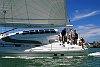 Owen/Clarke high performance 65 footer preforms sea trials in the Waitemata Harbour on a hot January day.<br>Auckland - New Zealand