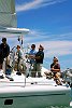 Owen/Clarke high performance 65 footer preforms sea trials in the Waitemata Harbour on a hot January day.<br>Auckland - New Zealand