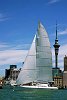 Owen/Clarke high performance 65 footer preforms sea trials in the Waitemata Harbour on a hot January day.<br>Auckland - New Zealand