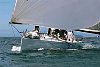 Reichel-Pugh Z86 design &quotPyewacket&quot heads out of Auckland for sea trials on the Hauraki Gulf - starting with a test of the canting keel