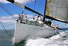 Reichel-Pugh Z86 design &quotPyewacket&quot heads out of Auckland for sea trials on the Hauraki Gulf - starting with a test of the canting keel