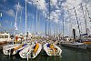 The 180th Skandia Cowes Week Regatta got underway today amidst changing conditions as an occluded front swept eastwards across the British Isles testing the record fleet of 1,028 yachts across some 37 classes. <br>89 Laser SB3s tied together in the marina.<br>�Paul Todd/outsideimages.co.nz<br><br>*******Editorial Use Only********<br><br>