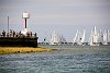 The 180th Skandia Cowes Week Regatta got underway today amidst changing conditions as an occluded front swept eastwards across the British Isles testing the record fleet of 1,028 yachts across some 37 classes. <br>Laser SB3 fleet<br><br>�Paul Todd/outsideimages.co.nz<br><br>*******Editorial Use Only********<br><br>