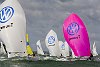 The 180th Skandia Cowes Week, Day 4 with the wind from the West averaging 18 knots with gusts of 29 knots.   <br>Laser SB3 fleet<br>�Paul Todd/outsideimages.co.nz<br><br>*******Editorial Use Only********<br><br>