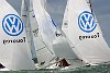The 180th Skandia Cowes Week,Day four of Skandia Cowes Week 2006 dawned with a forecast of strong and blustery south-westerly winds with gusts straining the dial beneath storm clouds producing a lumpy Solent and gusts of up to 29 knots<br>Laser SB3 fleet<br>�Paul Todd/outsideimages.co.nz<br><br>*******Editorial Use Only********<br>