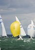 The 180th Skandia Cowes Week,Day four of Skandia Cowes Week 2006 dawned with a forecast of strong and blustery south-westerly winds with gusts straining the dial beneath storm clouds producing a lumpy Solent and gusts of up to 29 knots<br>Etchells fleet<br>�Paul Todd/outsideimages.co.nz<br><br>*******Editorial Use Only********<br>