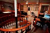 Circular stairway leading from the bar in the main salon to the navigation area.